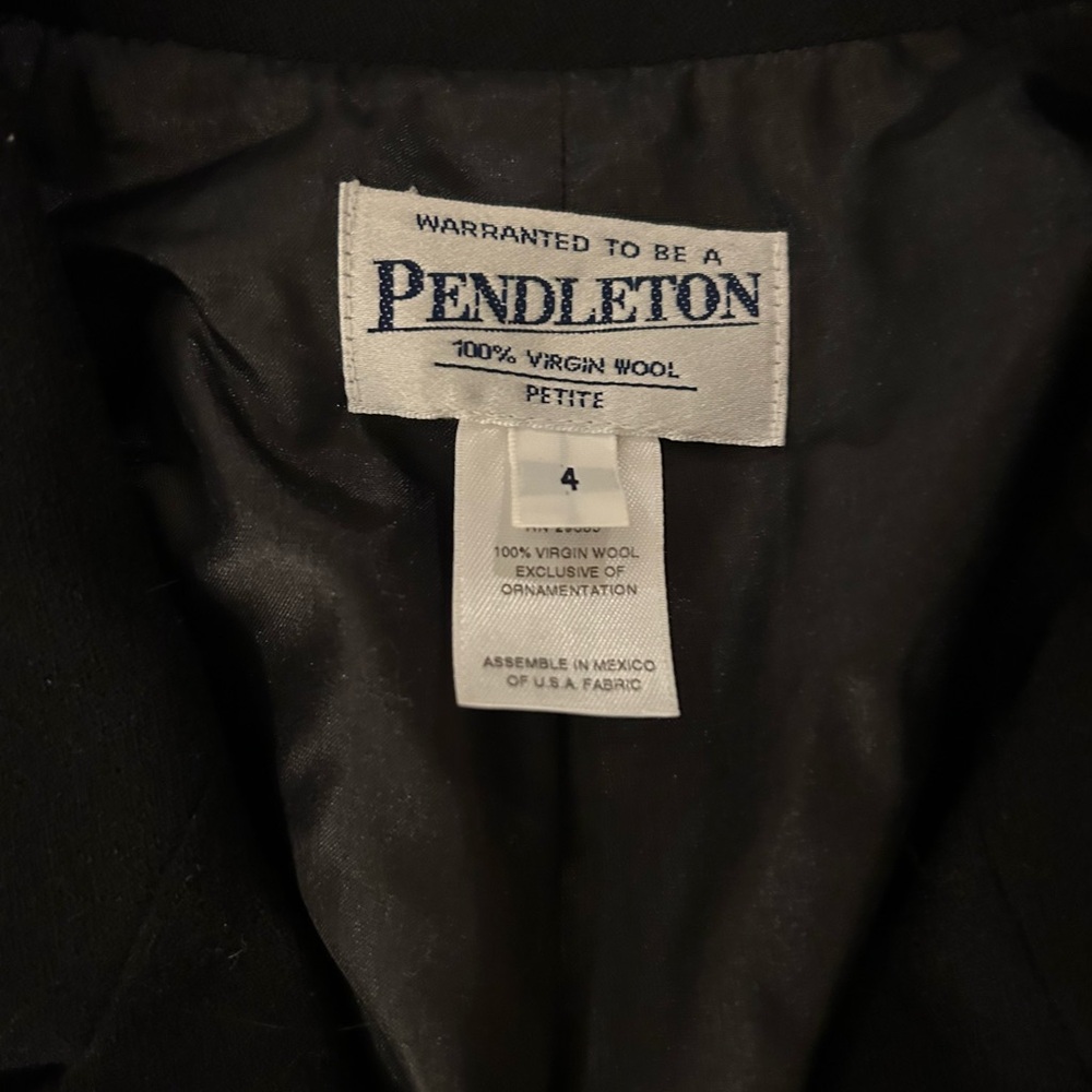 Vintage Pendleton Cropped Black Jacket - image 4